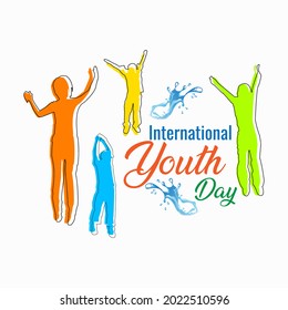 international  youth day concept. illustration vector