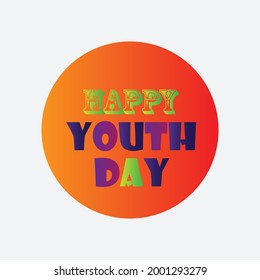 international youth day design vector image