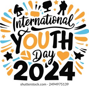 International Youth Day design vector illustration 