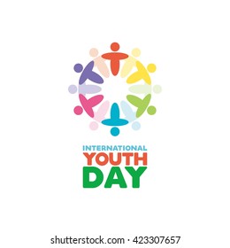 International Youth Day greeting card and poster design