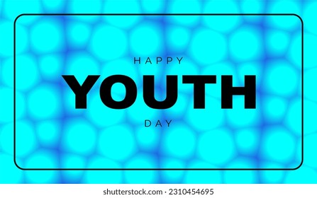 International youth day Holiday concept. Template for background, banner, card, poster, t-shirt with text inscription