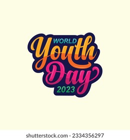 International Youth Day lettering and colorful typography Design For International Youth Day Celebration in 12 August. Creative concept for Youth and Friendship Day Poster, Banner Design.
