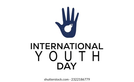 International youth day is observed every year in August 12. banner, Holiday, poster, card and background design.