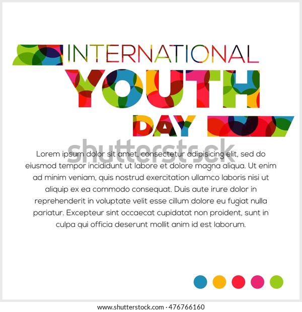 International Youth Day Poster Campaign 스톡 벡터(로열티 프리 ...