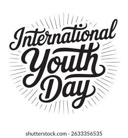international youth day typographic poster