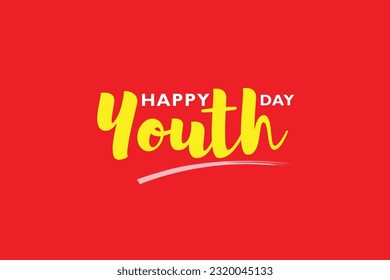 International youth day, typography concept