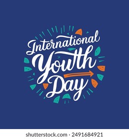 international youth day typography design