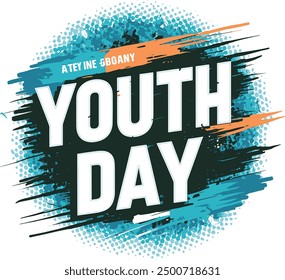 International Youth Day typography t shirt design Vector