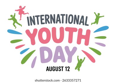 international youth day typography vibrant design