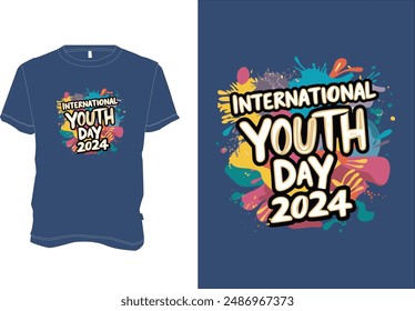 INTERNATIONAL YOUTH DAY vector art illustration
