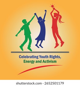 International Youth Day vector art illustration
