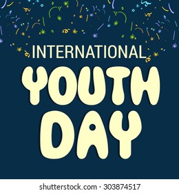 International Youth Day vector background
