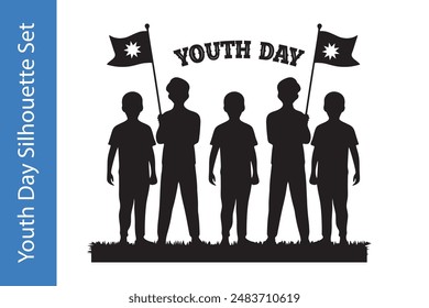 International youth day vector collections