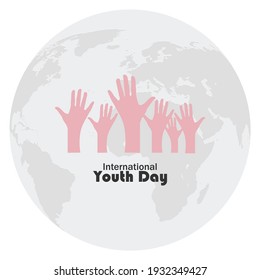 International Youth Day Vector Illustration.