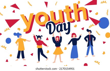 International youth day vector illustration. 12 August