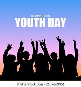 International Youth day vector illustration. Suitable for Poster, Banners, background and greeting card.