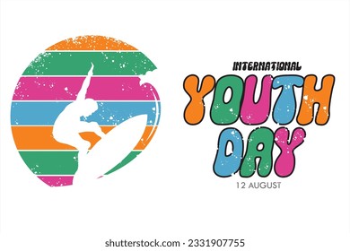 International youth day vector illustration