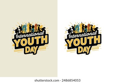 International Youth Day vector illustration art