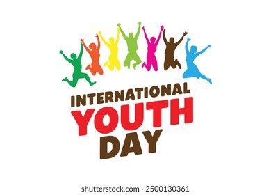 International youth day vector illustration