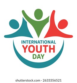 international youth day vector logo design