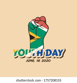 
International Youth day,juni 16 , vector hand clenched vector ilustration
concept vector vintage youth day south africa with map 
