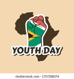 International Youth day,juni 16 , vector hand clenched vector ilustration
concept vector vintage youth day south africa with map 