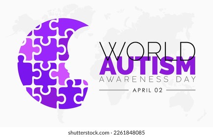 internationally recognized Annual awareness concept of World Autism Awareness Day. Health concept of April 02