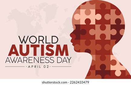 internationally recognized Annual awareness concept of World Autism Awareness Day. Health concept of April 02