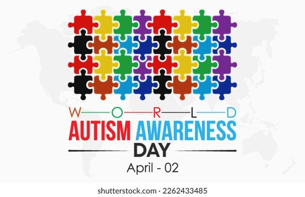 internationally recognized Annual awareness concept of World Autism Awareness Day. Health concept of April 02