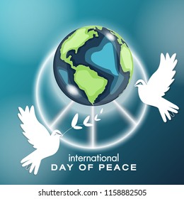 Internationnal Peace Day ,sky  background vector
