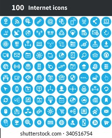 internet 100 icons universal set for web and mobile
