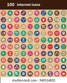 internet 100 icons universal set for web and mobile