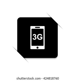 internet 3g  - black vector icon
