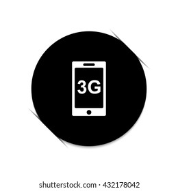 internet 3g -  black vector icon