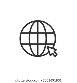 Internet access, icon in line design. Internet, access, connection, network, Wi-Fi, web, online on white background vector. Internet access editable stroke icon