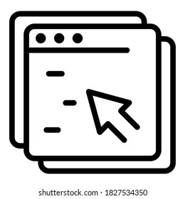 Internet access icon. Outline internet access vector icon for web design isolated on white background