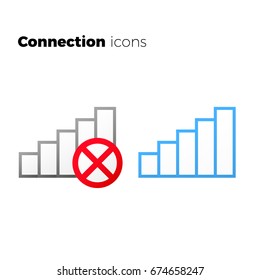 internet access icon set no connection  symbol  wifi wireless connection symbol  