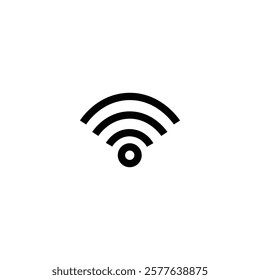 Internet Access Icon Set. Wifi Wave Vector Symbol.