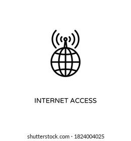 Icono de acceso a Internet en vector. Logotipo