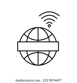 Internet Access  Outline Vector Icon that can easily edit or modify 

