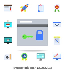 internet account colored icon. Programming icons universal set for web and mobile