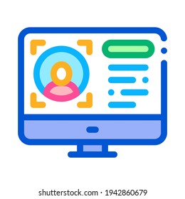 internet account identity color icon vector. internet account identity sign. isolated symbol illustration