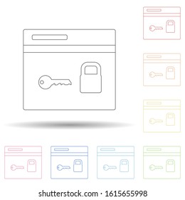 Internet account in multi color style icon. Simple thin line, outline vector of programming icons for ui and ux, website or mobile application