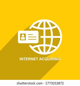 icono de adquisición de Internet, vector de icono de negocio