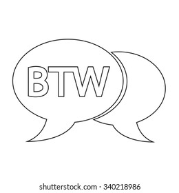 internet acronym chat bubble illustration