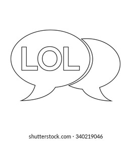 internet acronym chat bubble illustration