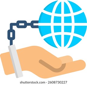 Internet Addiction Icon Flat Vector Illustration