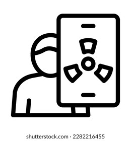 Internet Addiction Vector Line Icon Design