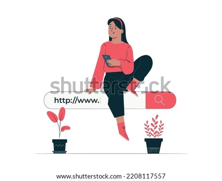 Internet advertisement cartoon flat vector illustration.