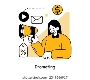 Internet advertising abstract concept vector illustrations.